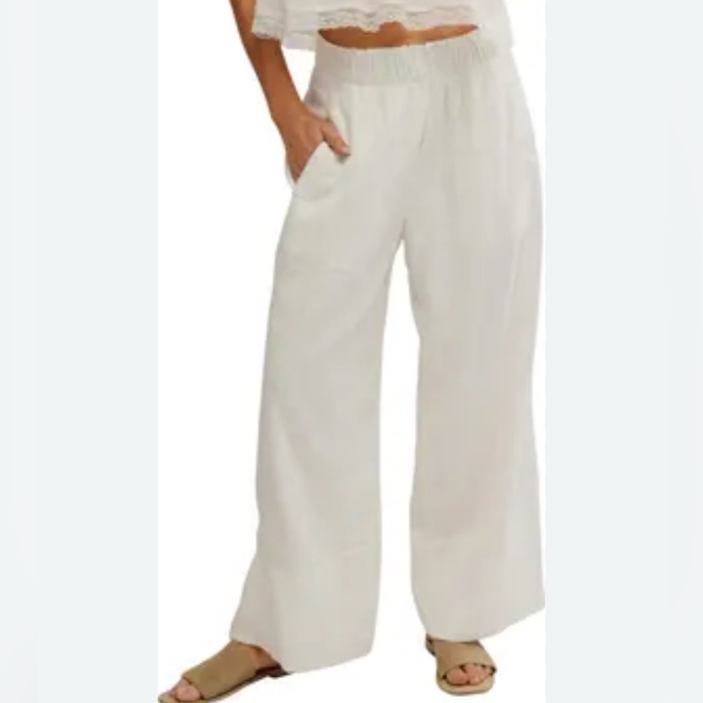 Free People Cream Capris